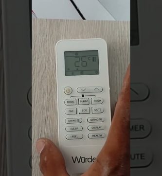 Aire acondicionado con lamas bloqueadas
